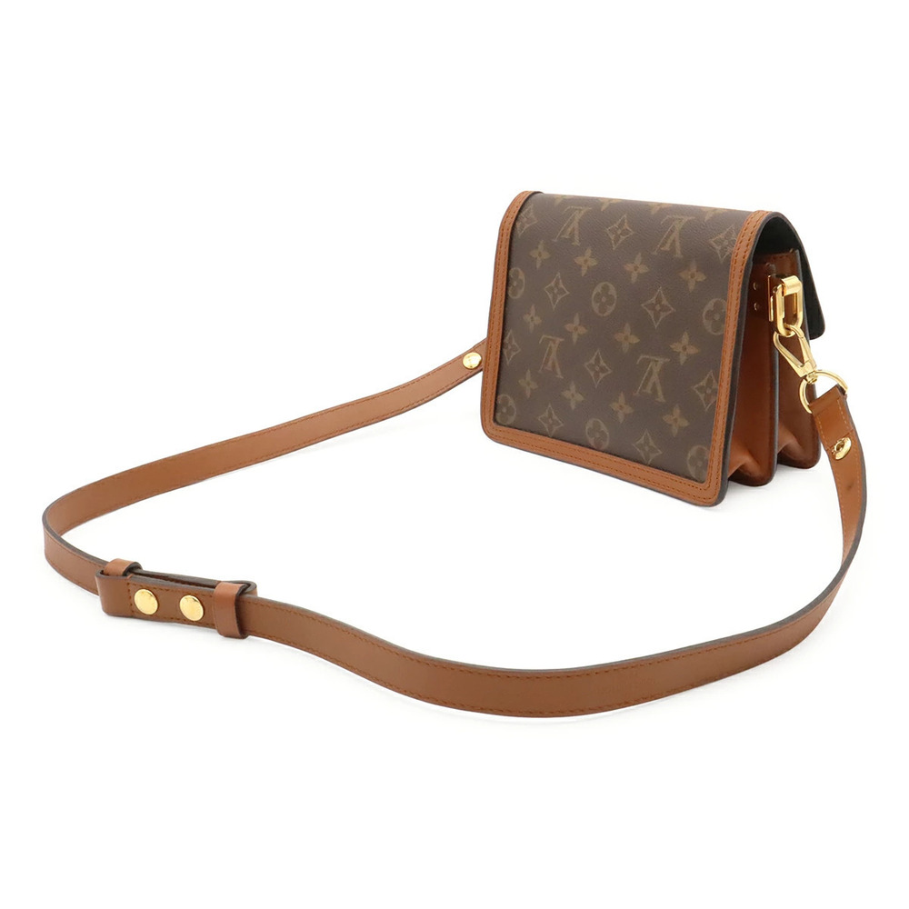 Louis Vuitton Crossbody Reverse Monogram Shoulder Bag Dauphine Brown